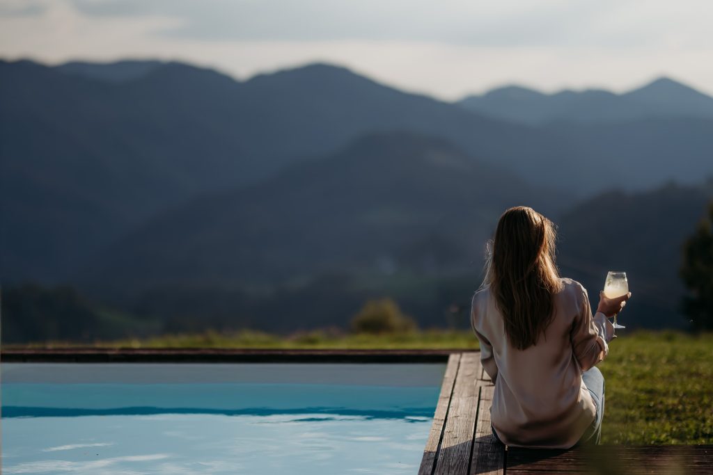 Woman at the pool