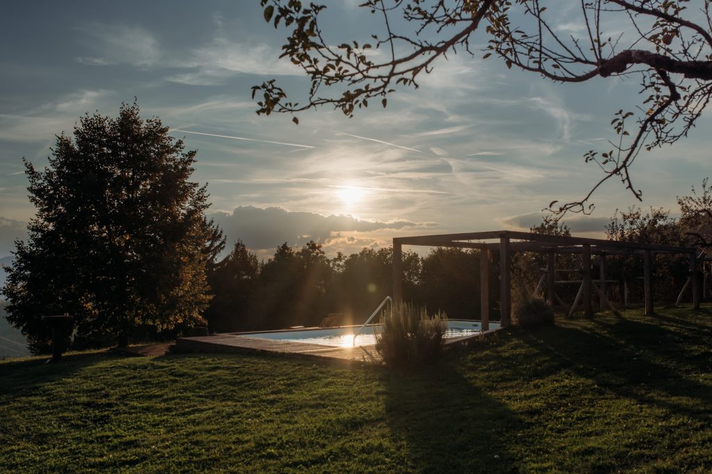 Pool in eveningsun